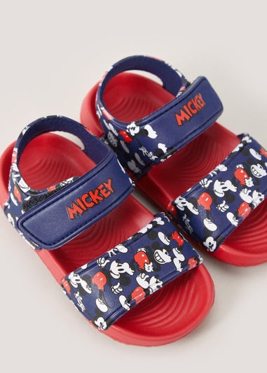 Boys Navy Disney Mickey Mouse Sandals (Younger 4-12)