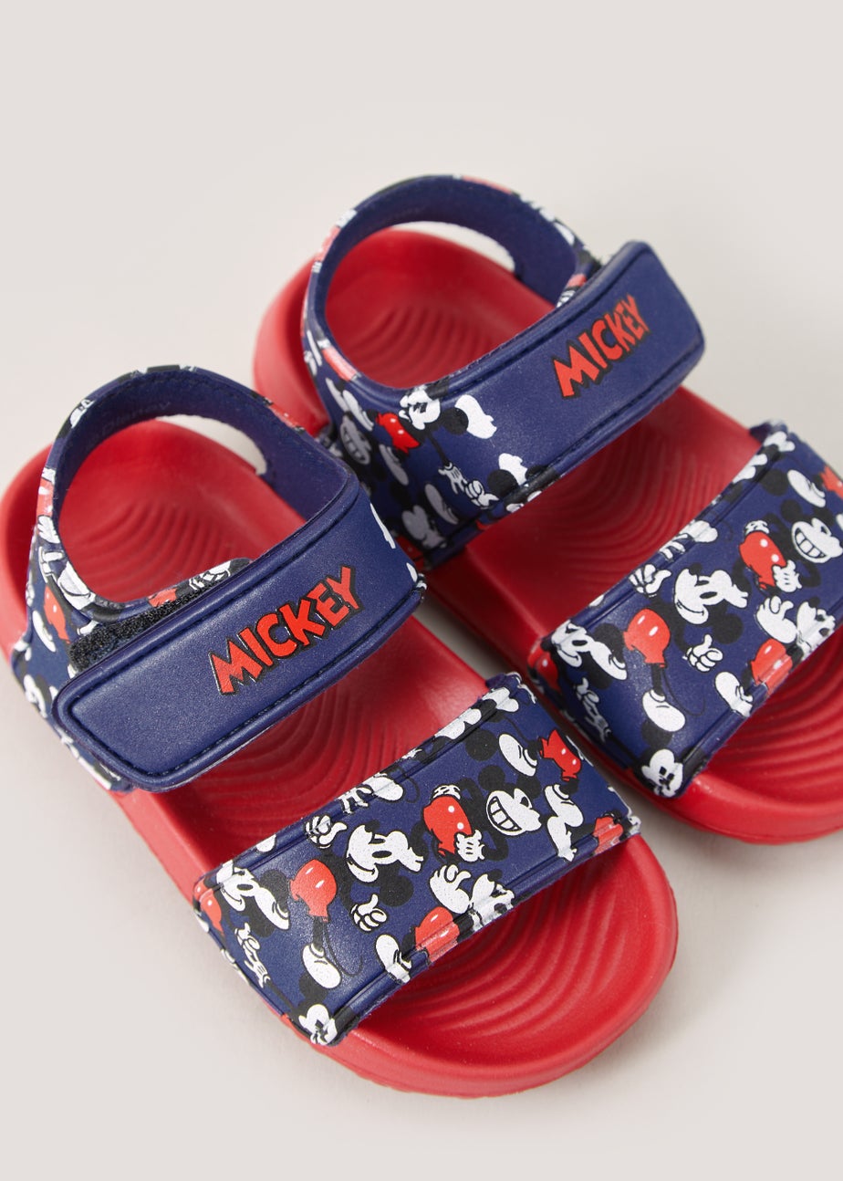 Boys Navy Disney Mickey Mouse Sandals (Younger 4-12)