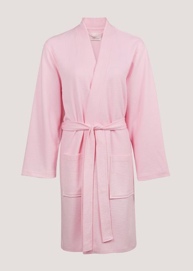 Pink Waffle Dressing Gown