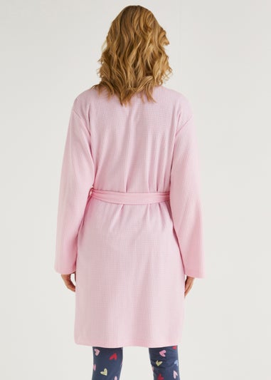 Pink Waffle Dressing Gown