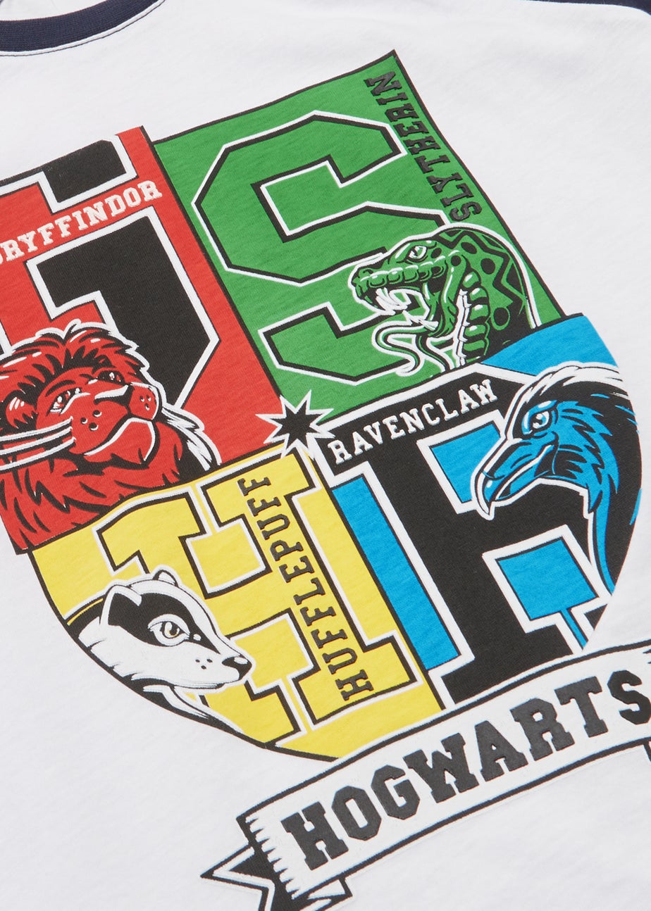 Kids White Harry Potter Raglan T-Shirt (4-11yrs)