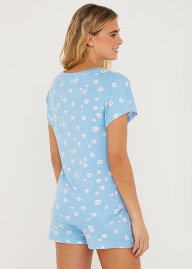 Blue Daisy Short Pyjama Set