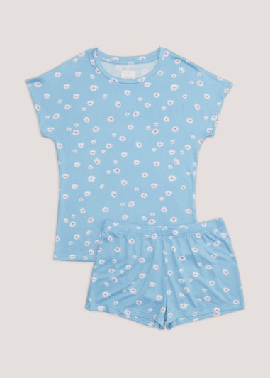 Blue Daisy Short Pyjama Set