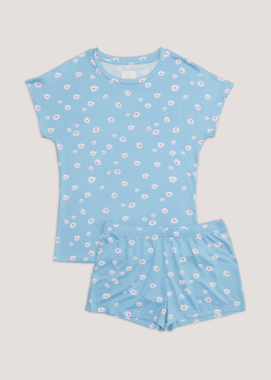 Blue Daisy Short Pyjama Set