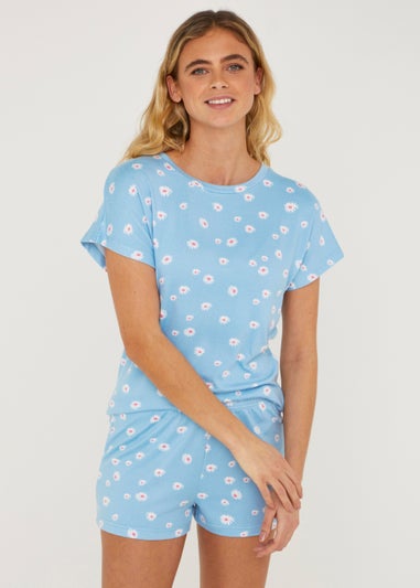 Blue Daisy Short Pyjama Set