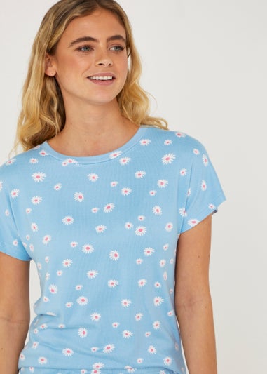 Blue Daisy Short Pyjama Set