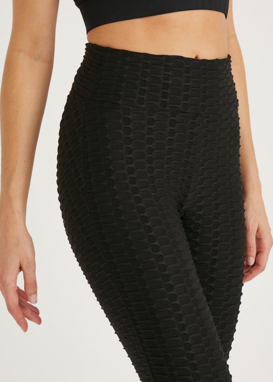 Souluxe Black Ruched Sports Leggings
