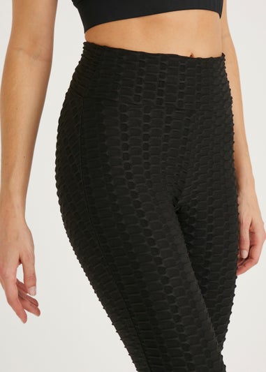 Souluxe Black Ruched Sports Leggings