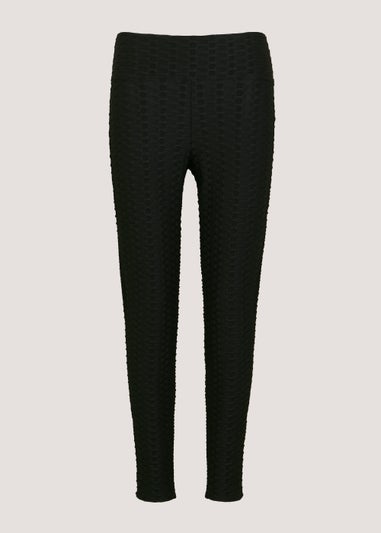 Souluxe Black Ruched Sports Leggings