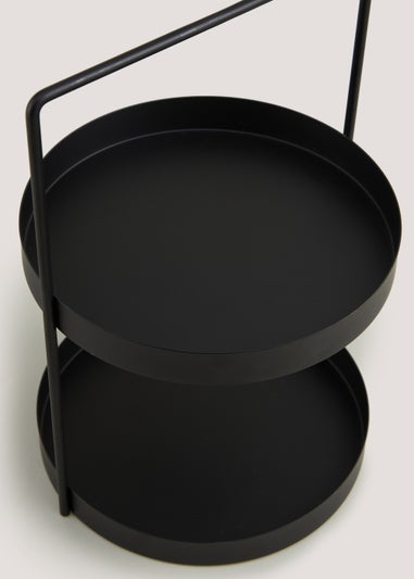 Black Metal 2 Tier Circle Caddy