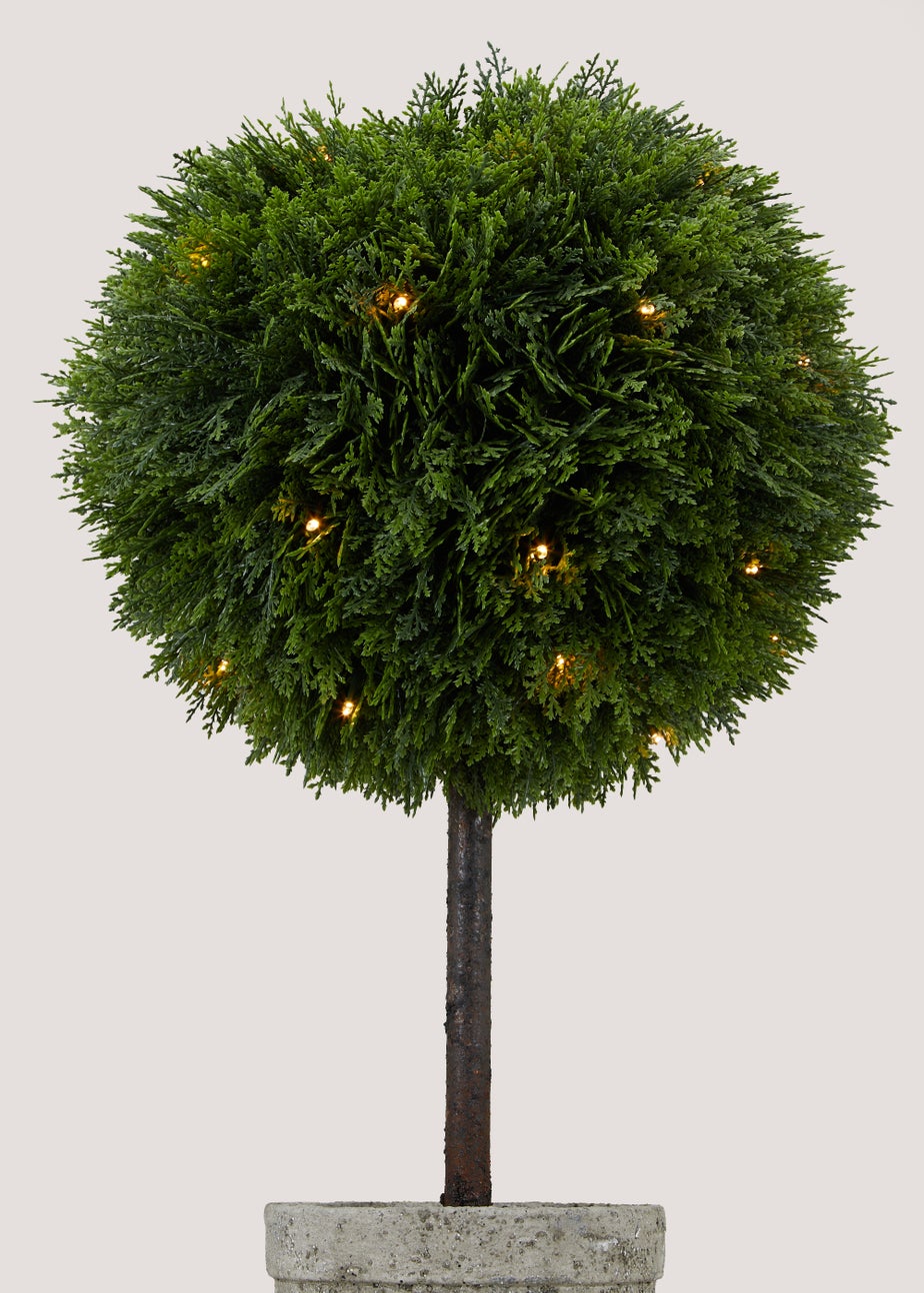Large Pre-Lit Ball  Outdoor Topiary Tree (71cm x 38cm x 38cm)