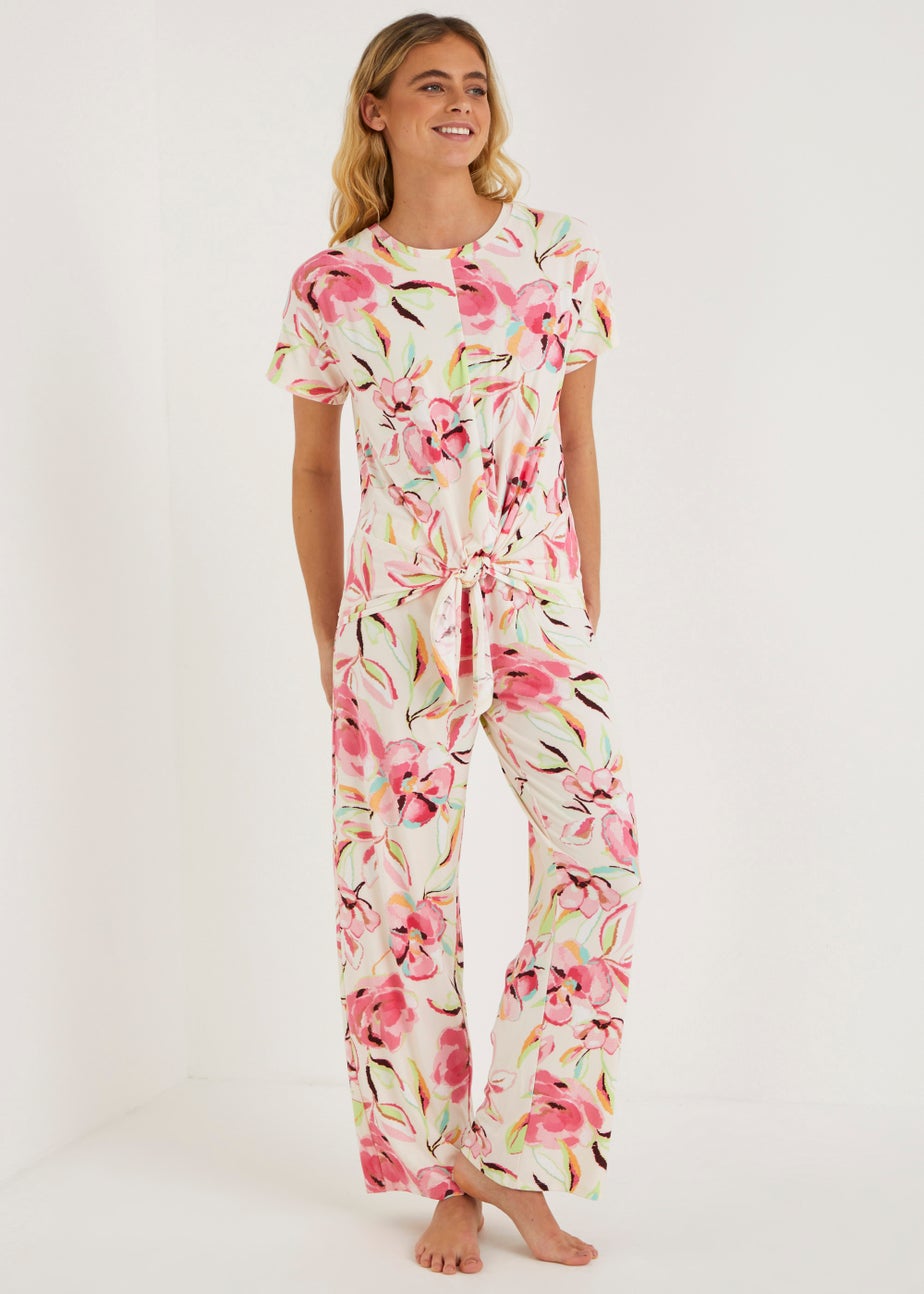 Cream Floral Pyjama Top