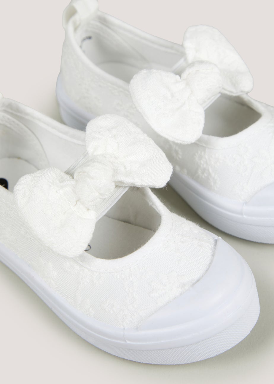 Girls White Bow Mary Jane Shoes (Younger 4-12)