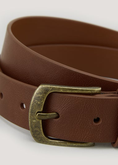 Tan PU Thin Belt