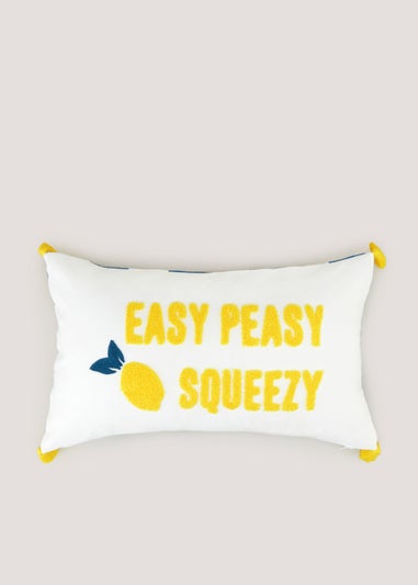 Lemon Bolster Outdoor Cushion (30cm x 50cm)