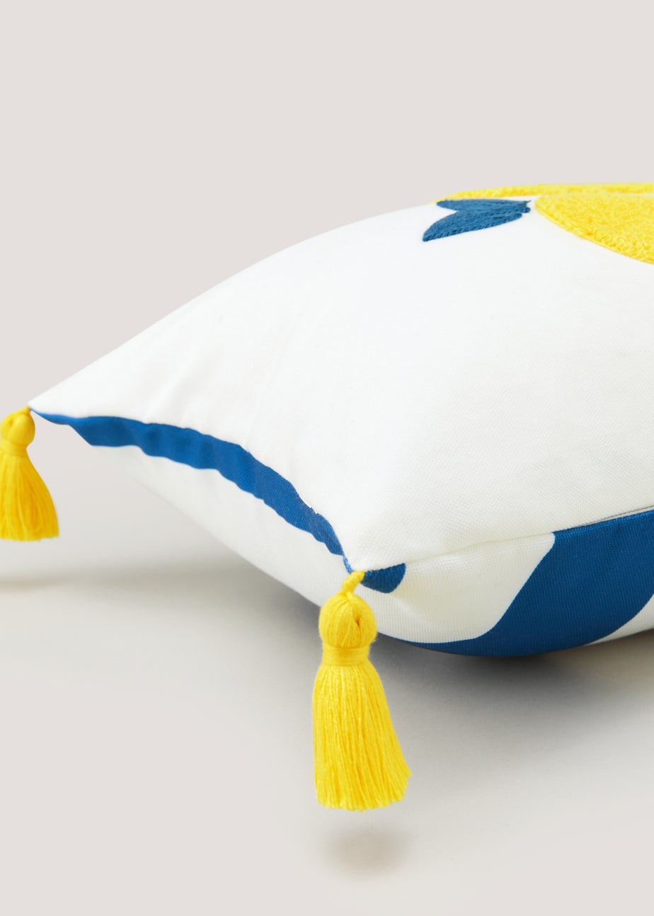 Lemon Bolster Outdoor Cushion (30cm x 50cm)