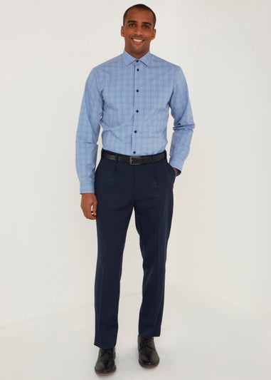 Taylor & Wright Blue Check Regular Fit Shirt