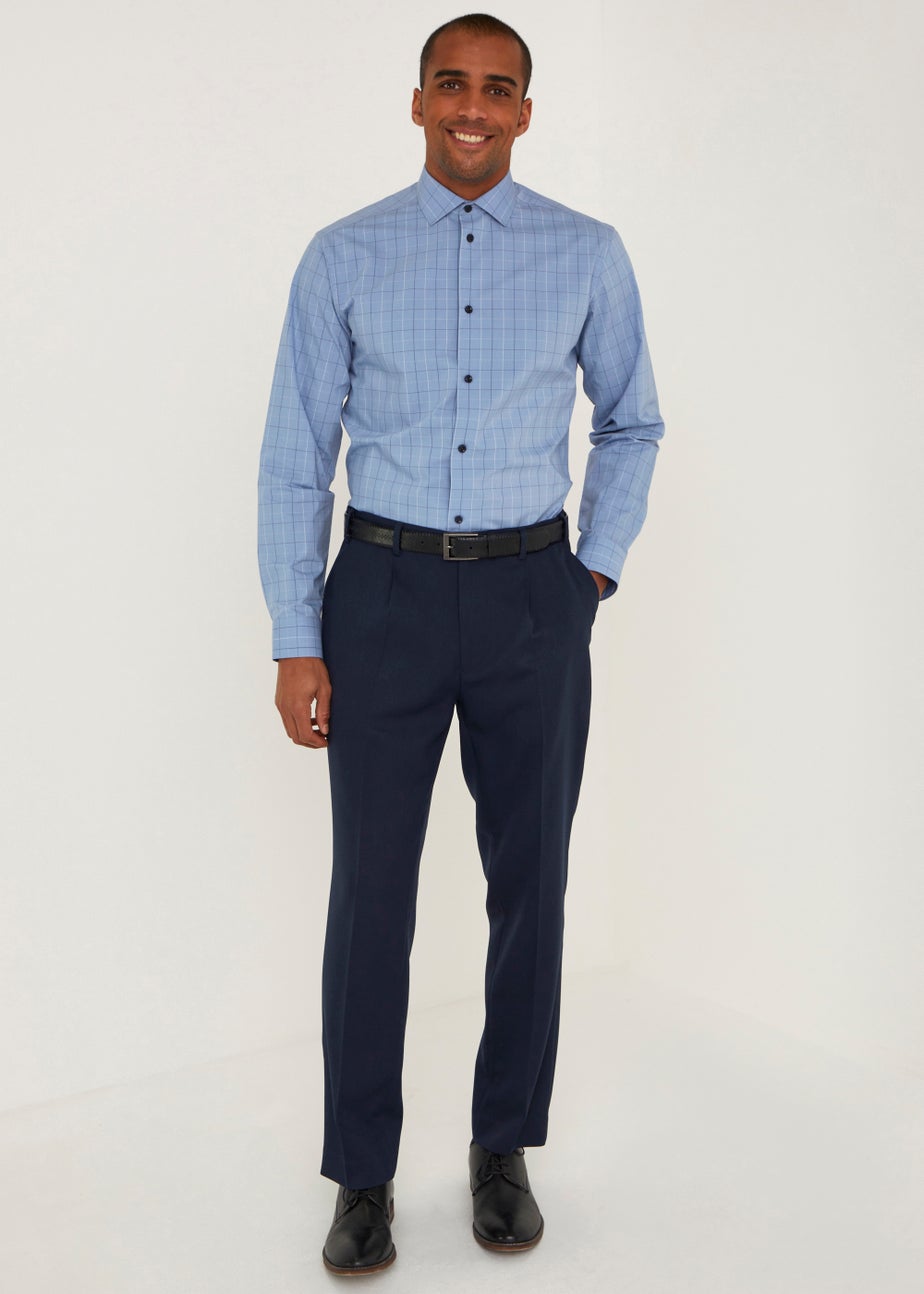 Taylor & Wright Blue Check Regular Fit Shirt