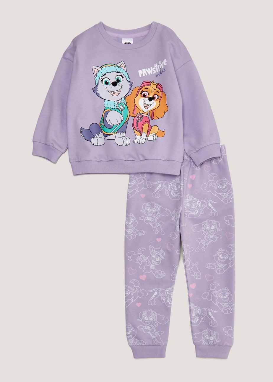 Girls Lilac Paw Patrol Sweatshirt & Joggers Set (12mths-5yrs)