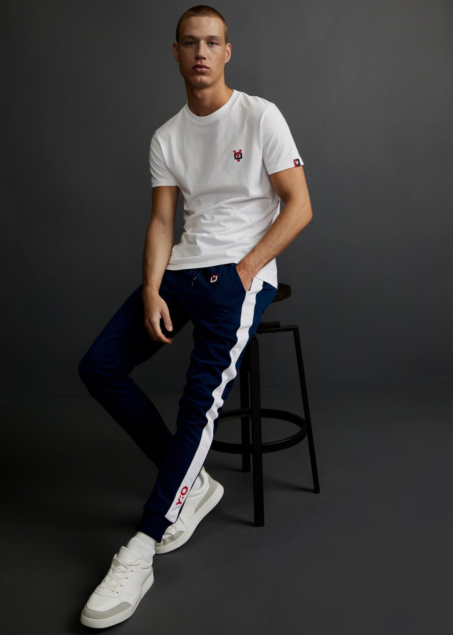 Y.O. White Chest Print T-Shirt