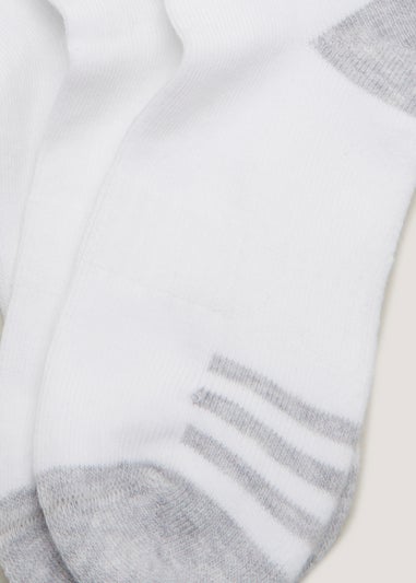Boys 3 Pack White Sports Socks (Younger 6-Older 6.5)