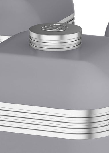 Swan 3 Pack Grey Retro Canisters