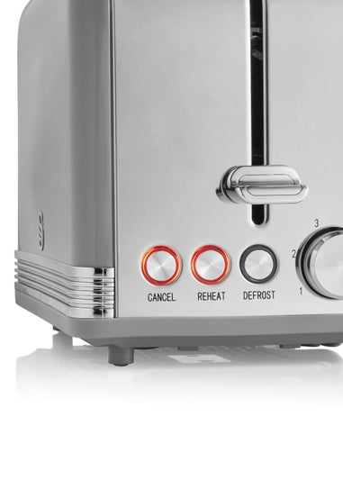 Swan Grey Retro 2 Slice Toaster