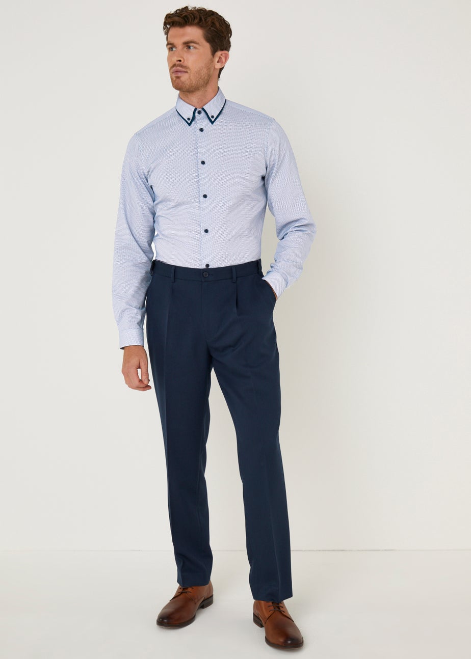 Taylor & Wright Blue Double Collar Shirt