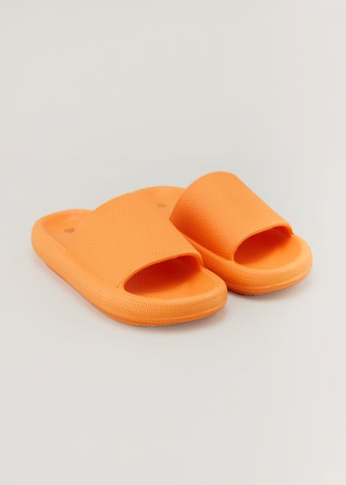 Girls Orange Chunky Sliders (Younger 10-Older 5)