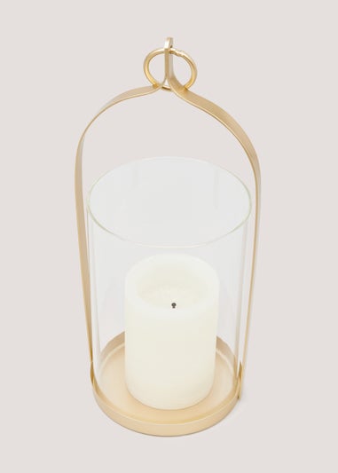 Gold Frame Glass Candle Holder (33cm x 12cm)