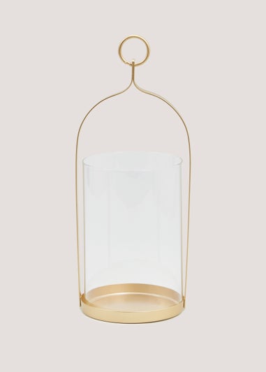 Gold Frame Glass Candle Holder (33cm x 12cm)