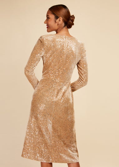 Little Mistress Sequin On Velvet Dress