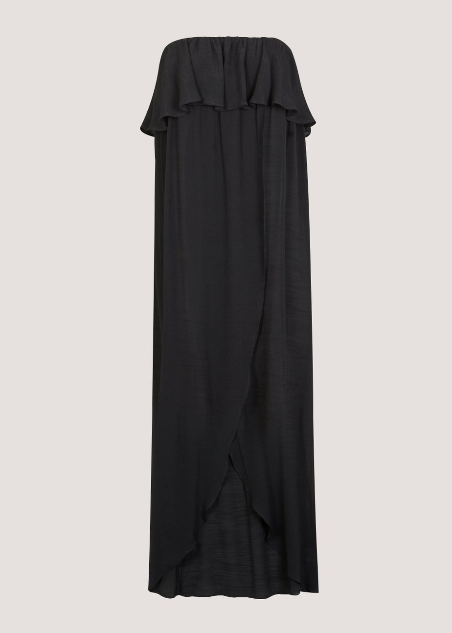 Black Bandeau Beach Maxi Dress