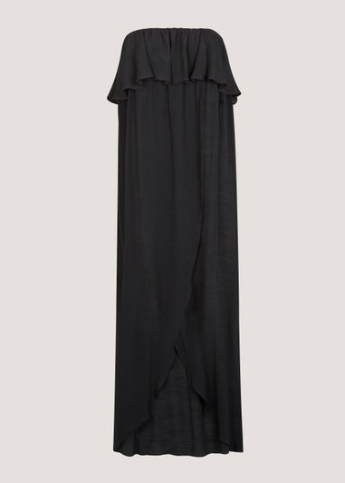 Black Bandeau Beach Maxi Dress