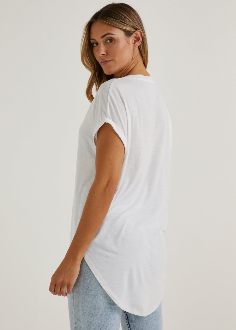 White Longline T-Shirt
