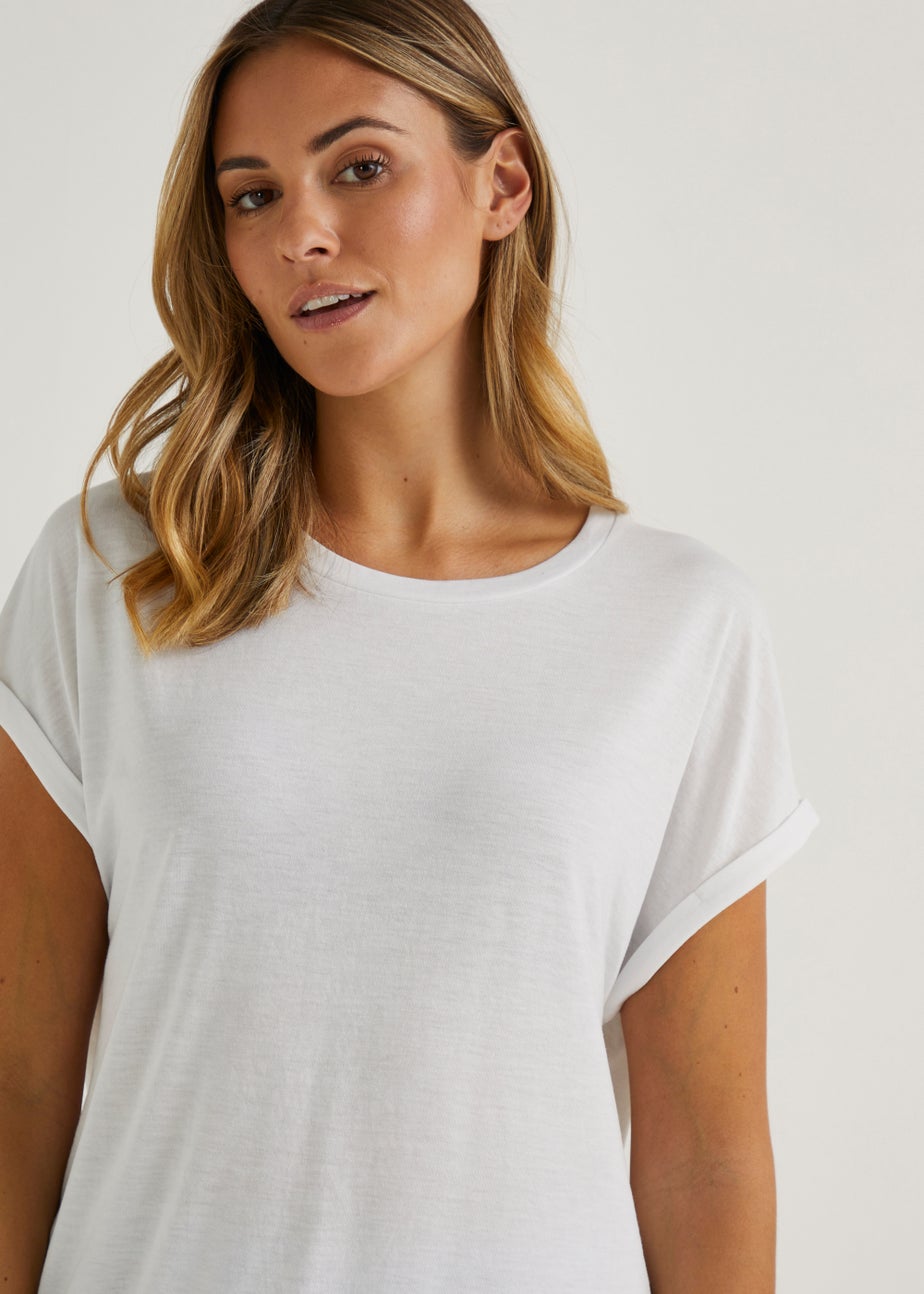 White Longline T-Shirt