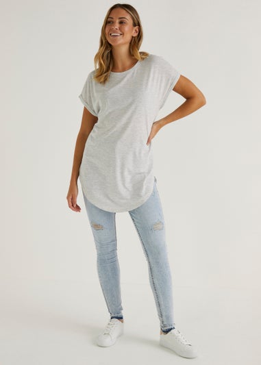 Grey Longline T-Shirt