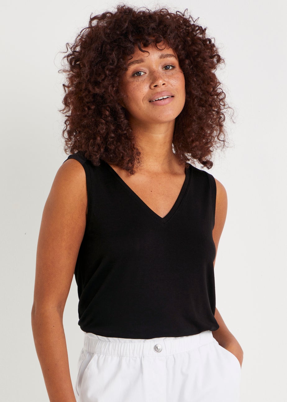 Black V-Neck Vest Top Matalan