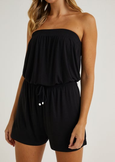 Black Bandeau Playsuit