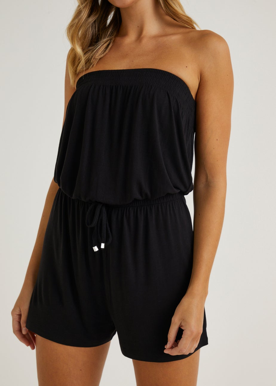 Black Bandeau Playsuit