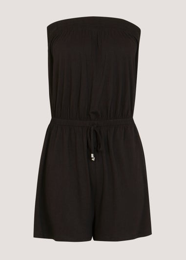 Black Bandeau Playsuit