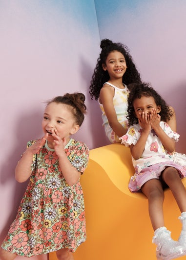 Girls Lilac Floral Skort (9mths-6yrs)