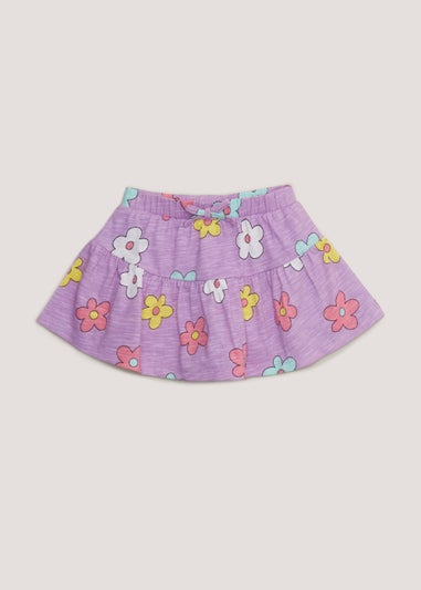 Girls Lilac Floral Skort (9mths-6yrs)