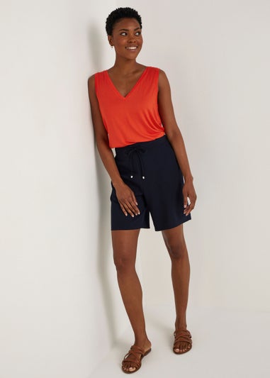 Coral V-Neck Vest Top