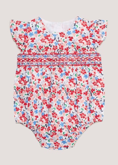 Baby Pink Floral Romper (Newborn-18mths)