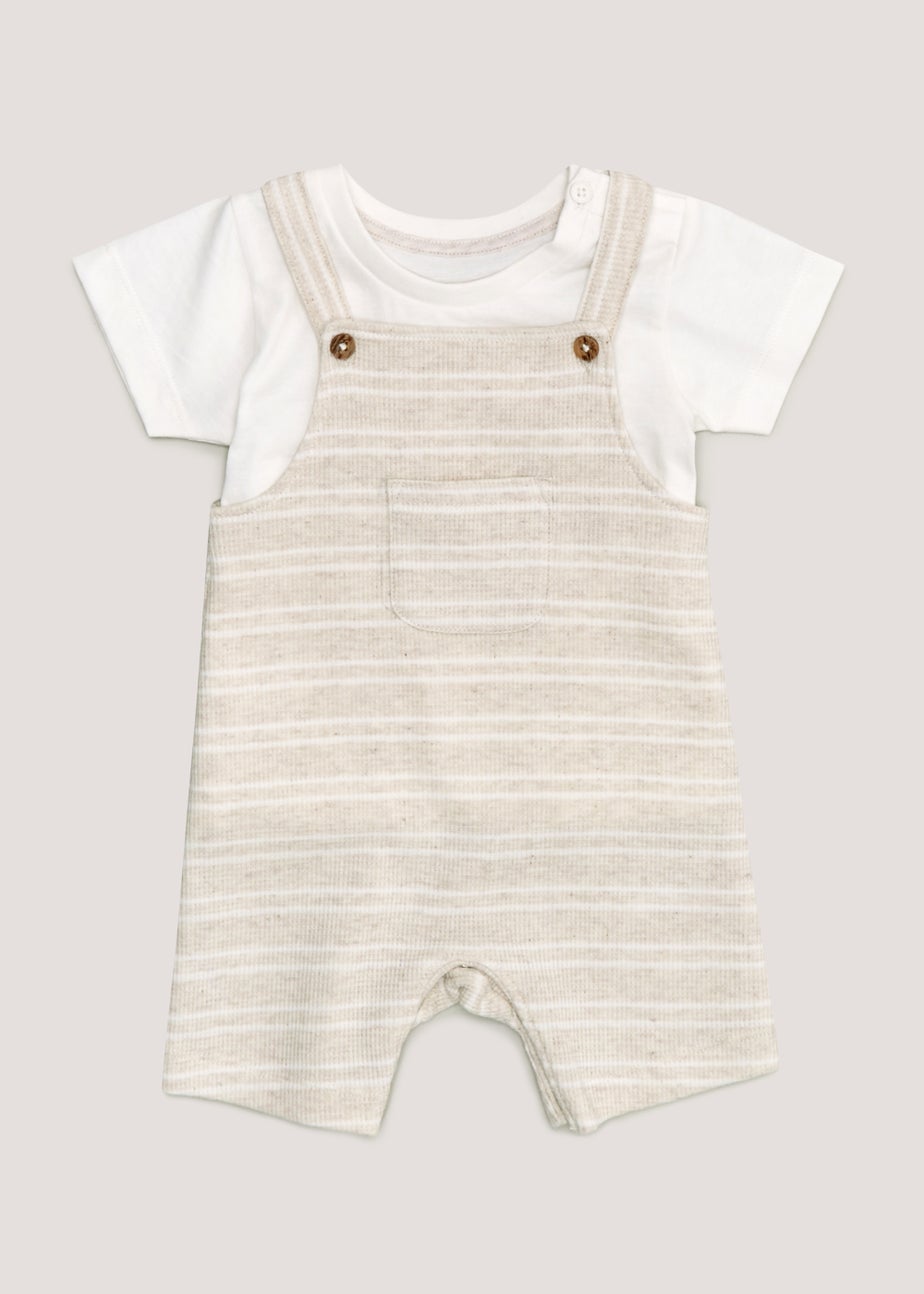 Baby Neutral Dungarees & T-Shirt Set (Newborn-23mths)
