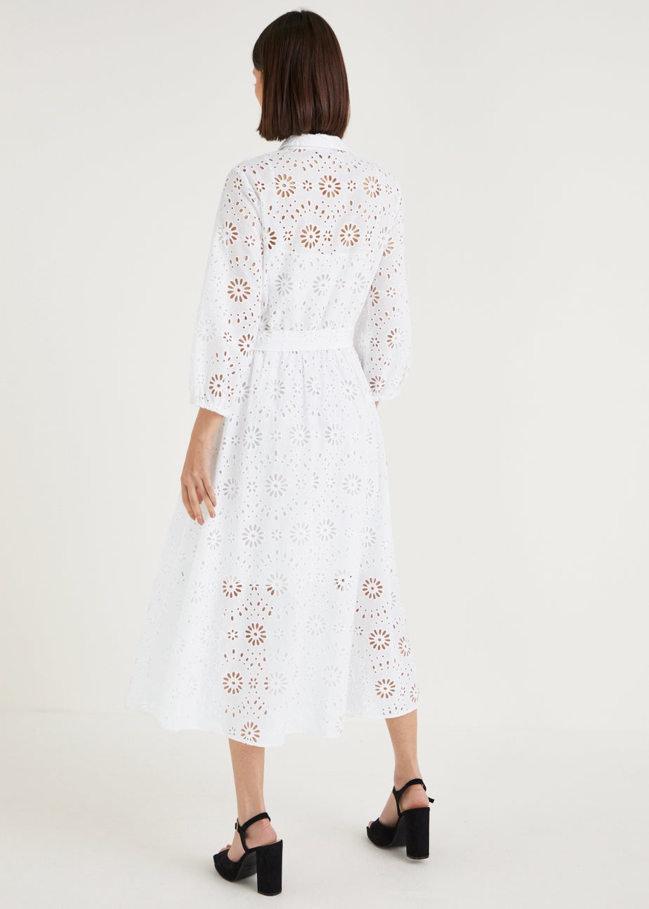 Et Vous White Shiffley Dress