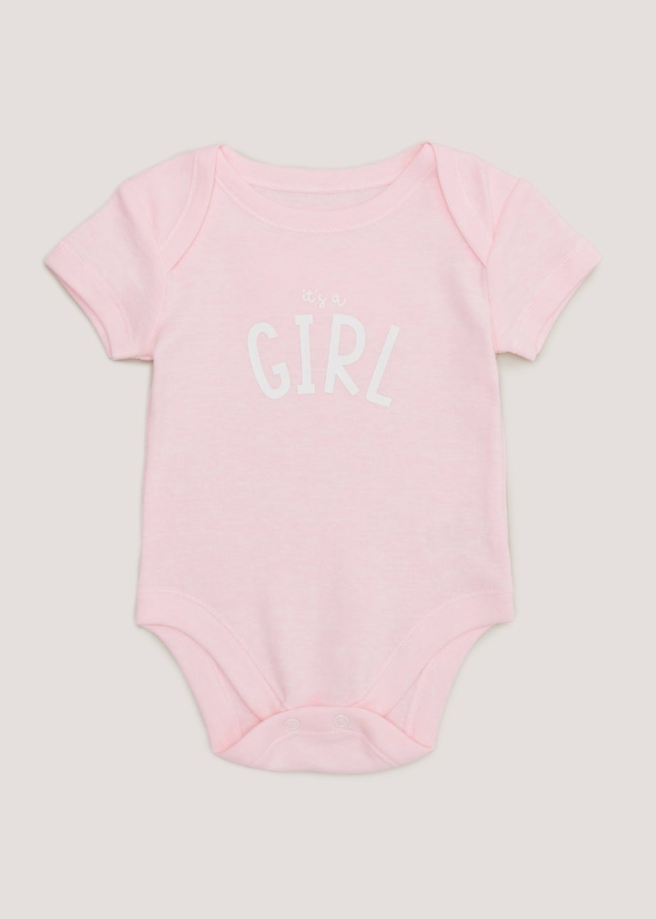 Baby Pink It's a Girl Bodysuit (Newborn-3mths)
