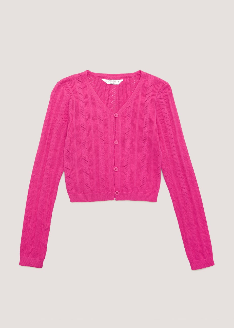 Girls Candy Couture Pink Cardigan (9-16yrs)