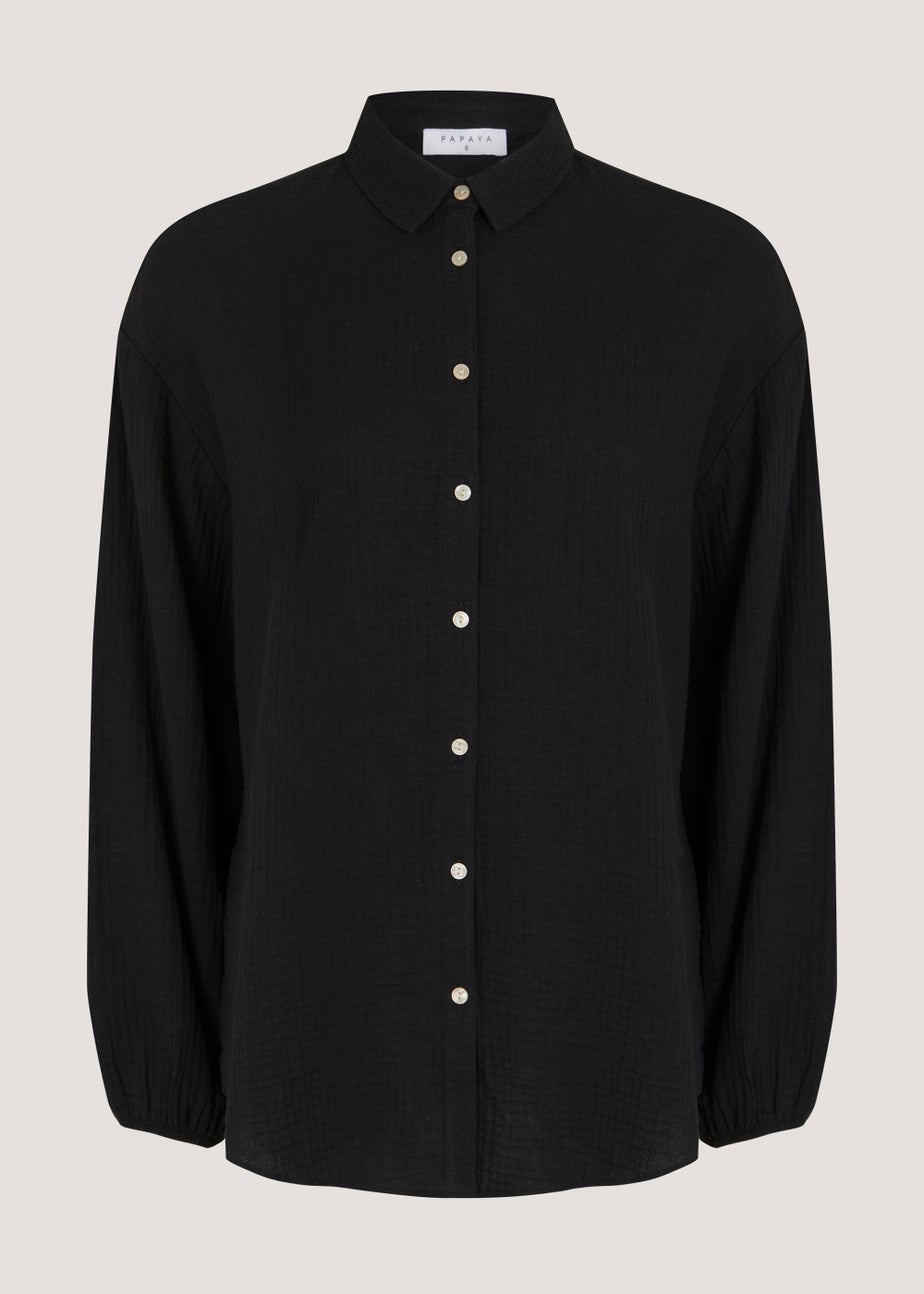 Black Double Cloth Shirt